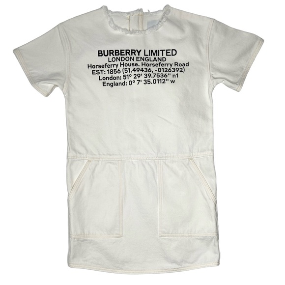 Burberry Viola Denim Shift Dress Size 8Y Dresses